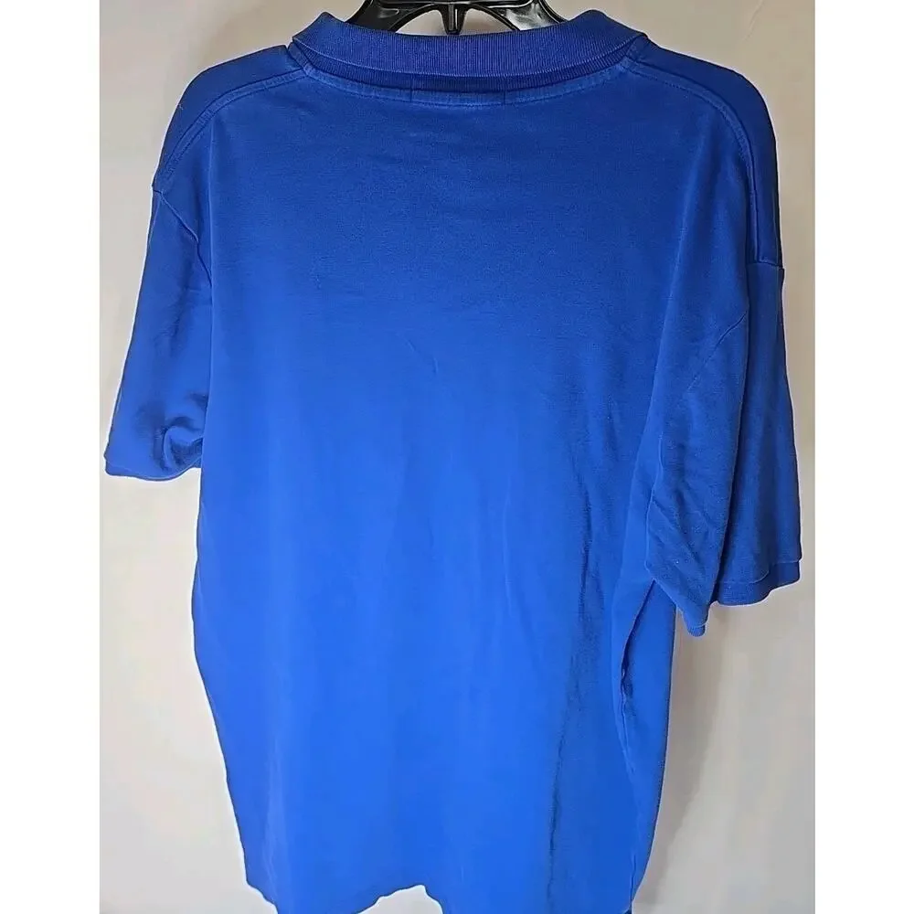 Polo Ralph Lauren Polo Shirt Mens L Classic Fit Pima Soft Touch Blue Embroidered